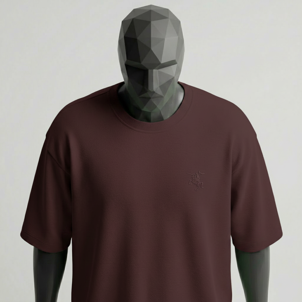 Cavalier Maroon Terry Oversized Tee