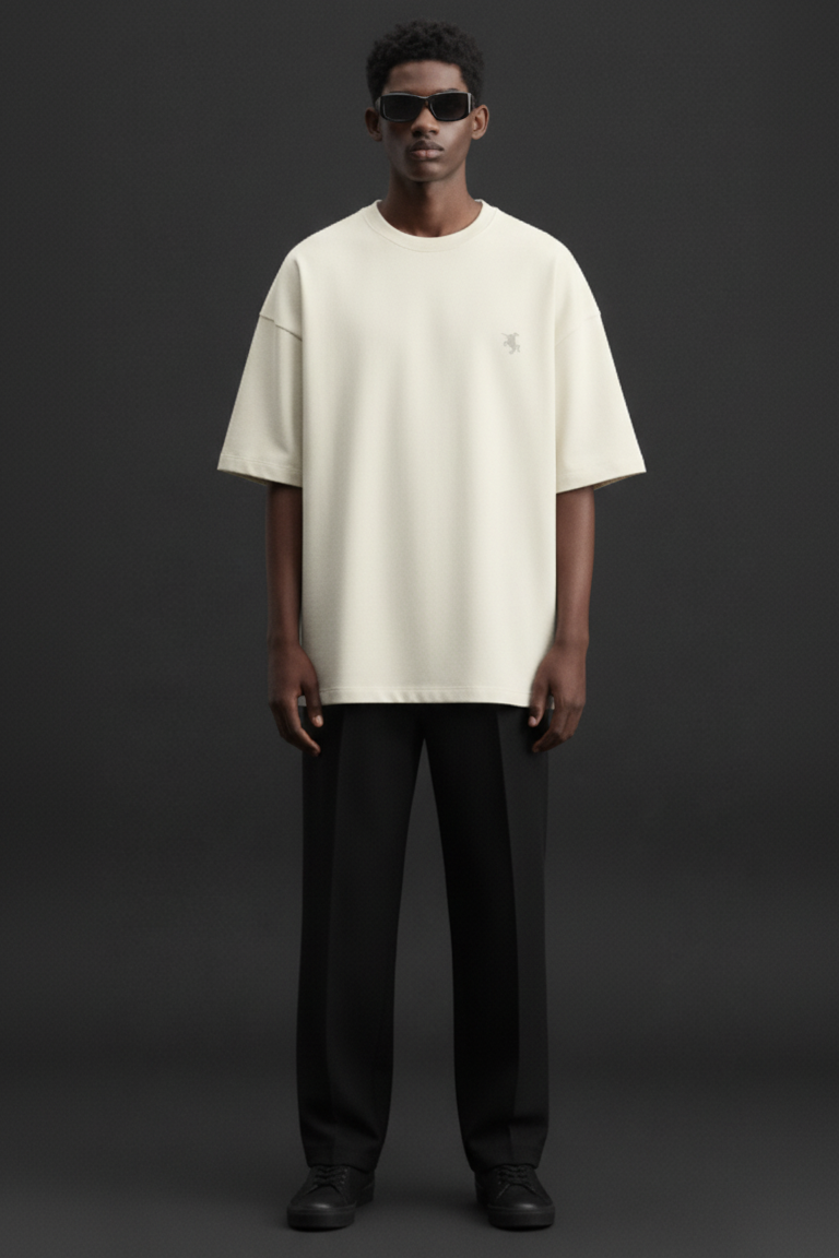Cavalier Cream Terry Oversized Tee PlotArmour Store