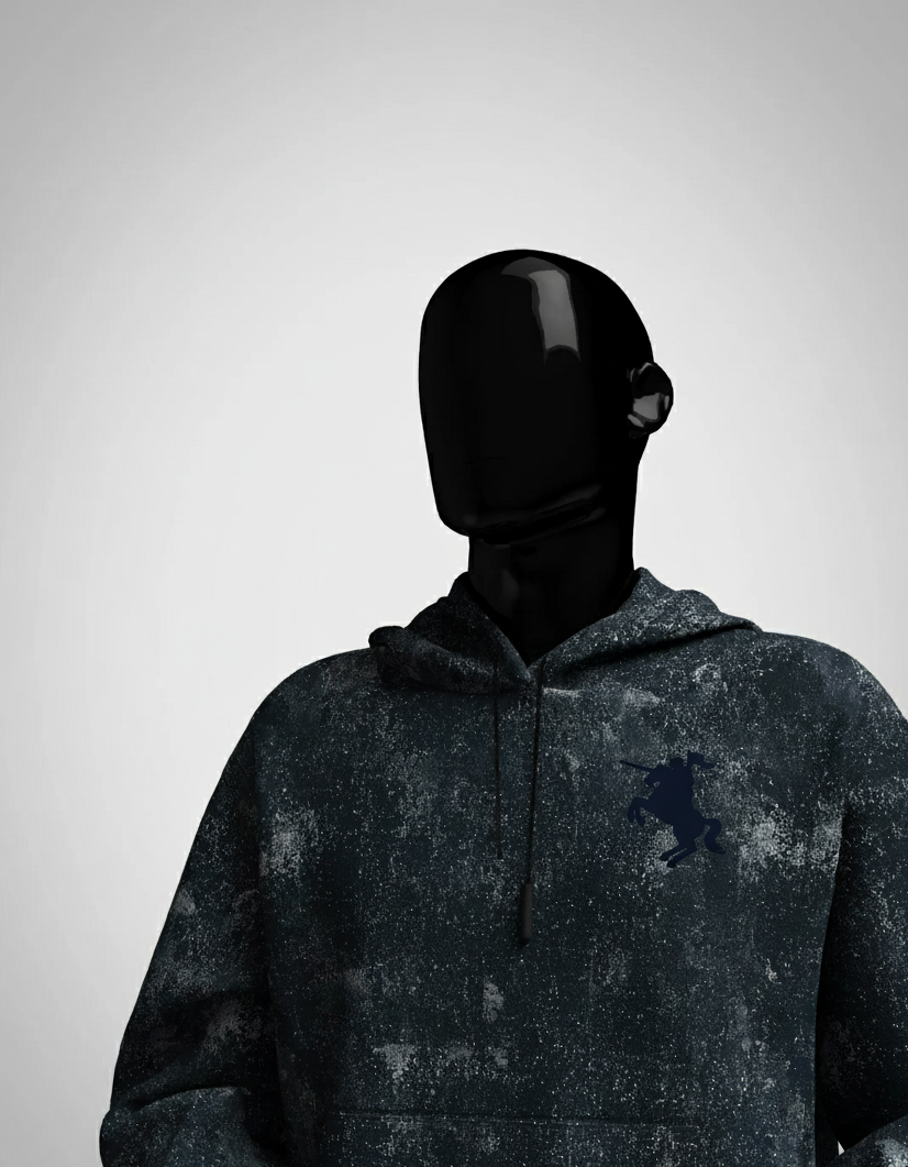 Cavalier Navy Acid Washed Hoodie PlotArmour Store