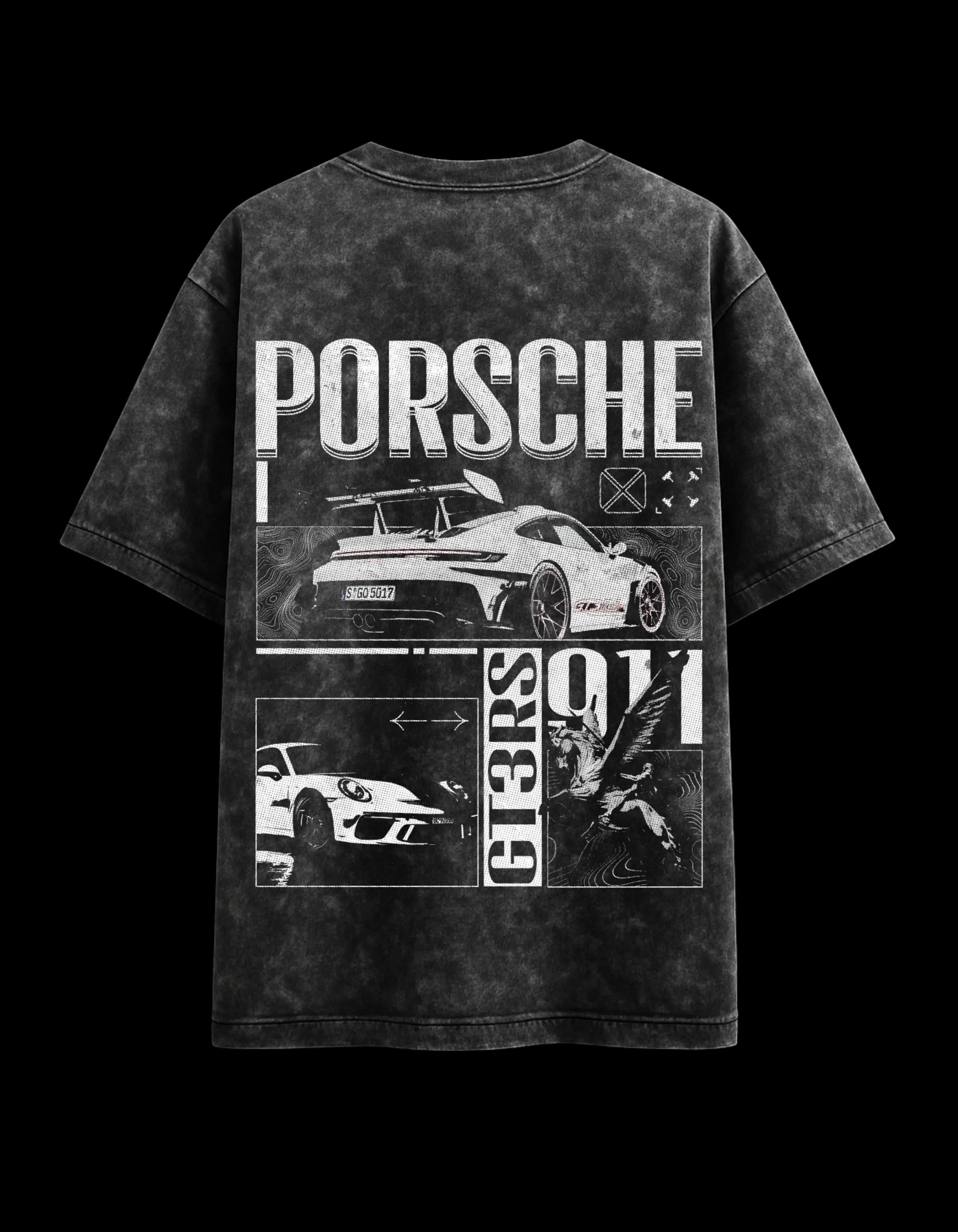 The Porsche Acid Wash Oversized Tee Plot Armour