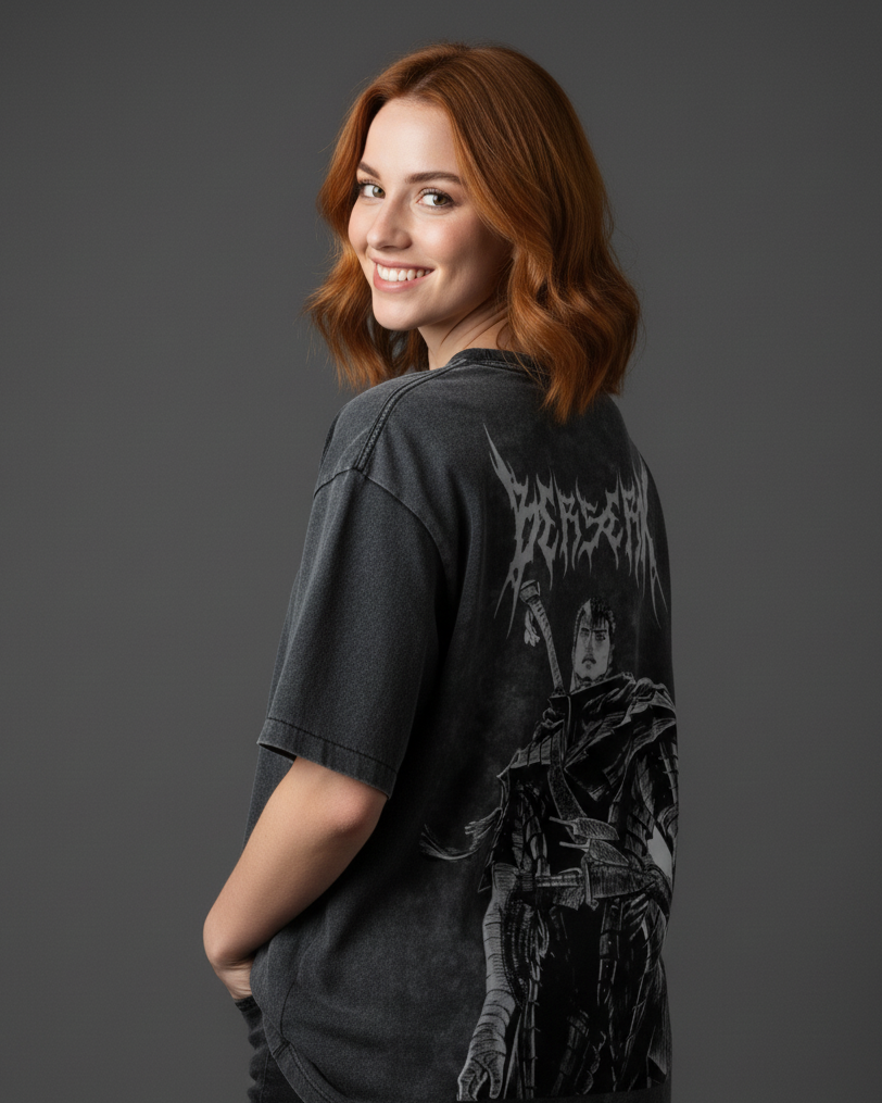 Berserk Acid Wash Oversized Tee
