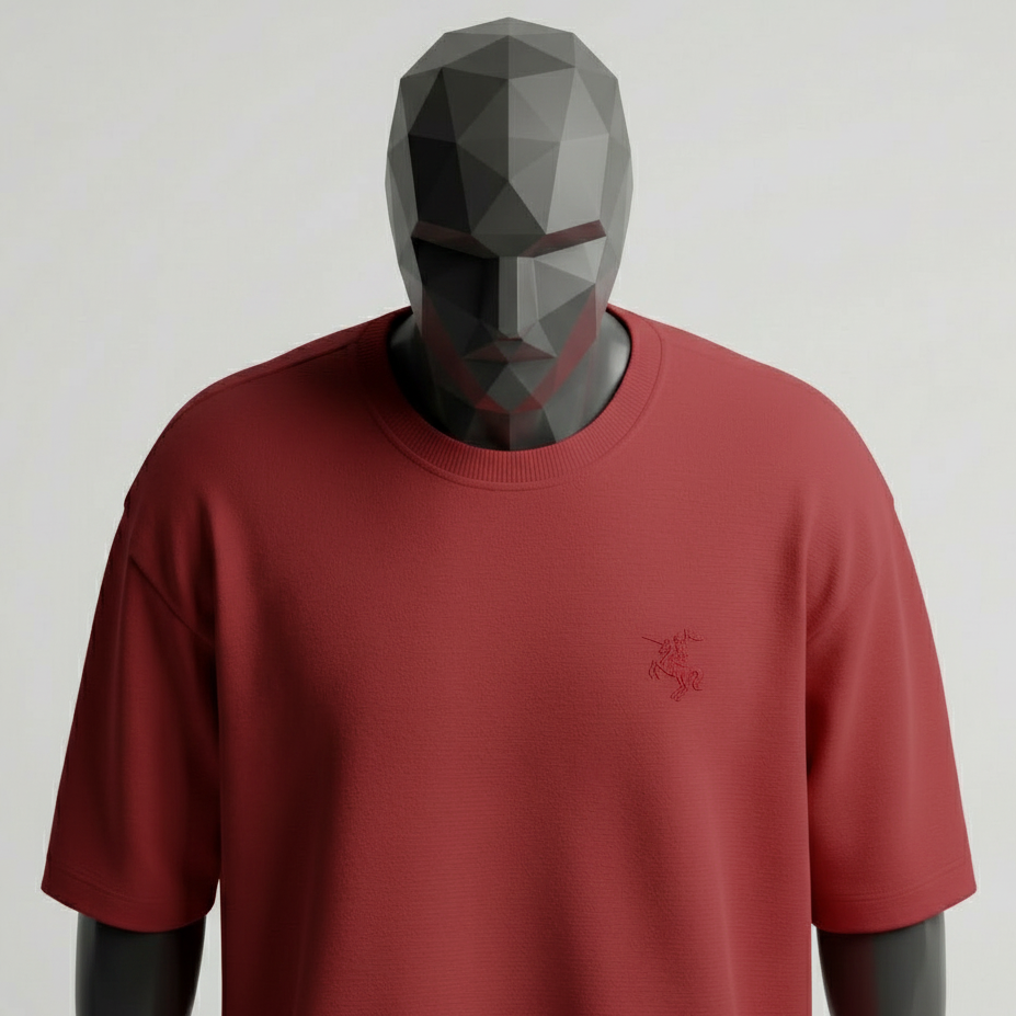 Cavalier Red Terry Oversized Tee